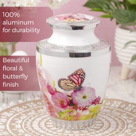 RESTAALL Monarch Butterfly urn. Cremation urns for Human Ashes Adult Female mom. Decorative urns for Adult Female