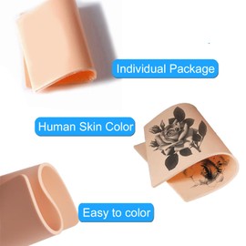 3MM Tattoo Skin Practice Kit - MIUXIA 25Pcs Tattoo Fake Skin Stencil Paper Kit Includes 5Pcs Best Silicion Thick Skin Double Sided and 20Pcs Tattoo Tracing Paper Tattoo Supplies Tattoo Kit