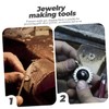 TEHAUX 18holes Metal Jewelry Doming Punch Tool for Gold Silver