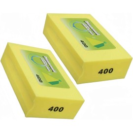 Diamond Polishing Pad, 90mm x 55mm Hand Sanding Block for Glass, Granite, Concrete, Marble, Polishing 400# 2 Pcs