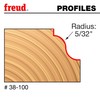 Freud 38-100: 1-1/16" (Dia.) Roman Ogee Bit with 1/4" Shank