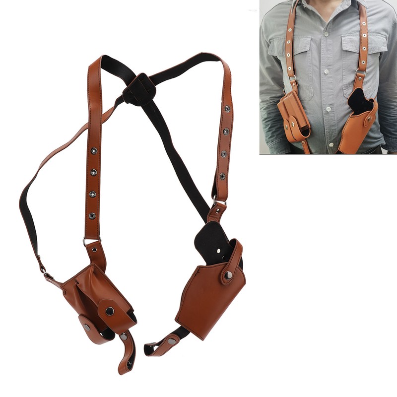 Shoulder Shooting Tool Bag PU Leather with Adjustable Shoulder Strap