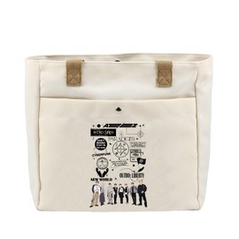UJIMS K-POP Boy Group Gift Ateezz Character Fans Shoulder Tote bag Singer Album Inspired Gift Music Lover Merchandise (AteezzShoulderbag)