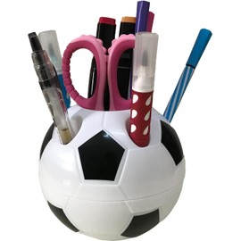 YUNXIASW Pen Holder, Pen Holder with Multifunctional Creative Football, Table Organiser Made of Plastic, Pen Organiser for Office, Home, School, Perfect School Gift and Birthday