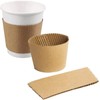 BATGXGO Cup Sleeves Insulated Kraft Paper Drink Sleeves Paper Coffee