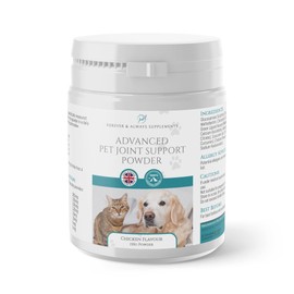 Advanced Cat & Dog joint Support powder | Green lipped mussel | MSM | Glucosamine and Chondroitin | Chicken Flavoured Dog joint care supplement | 150g Dog & Cat hip & joint care vitamin supplement