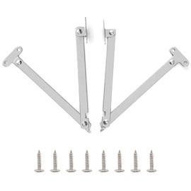 LIAMGUS 2 Pcs 180 Degree Drop Down Hinge, Stainless Steel Folding Cabinet Support Stay, Support Hinge Folding Cabinet Stay Hinges, for Furniture Wardrobe Cabinet Closet Cupboard Door