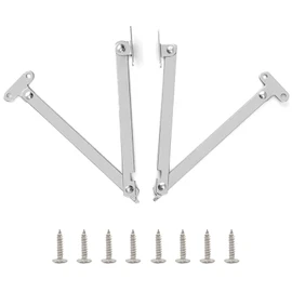 LIAMGUS 2 Pcs 180 Degree Drop Down Hinge, Stainless Steel Folding Cabinet Support Stay, Support Hinge Folding Cabinet Stay Hinges, for Furniture Wardrobe Cabinet Closet Cupboard Door
