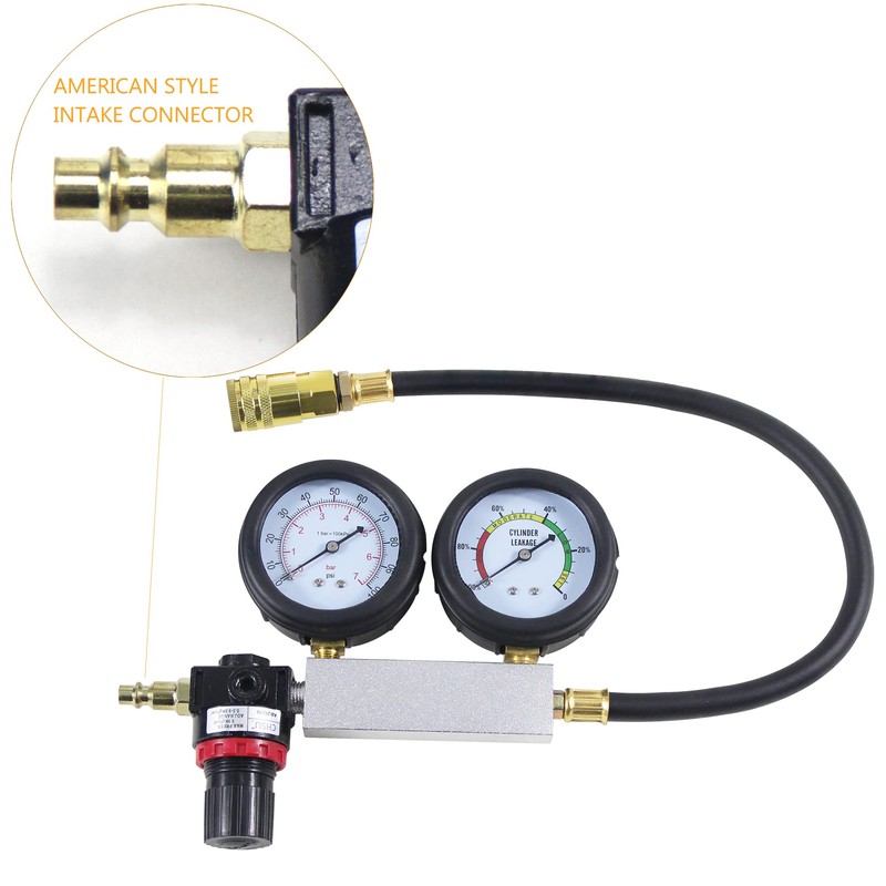 Multi-Function Cylinder Leak Down Tester Automotive Kit,Gasoline Engine Compression Tester,Dual