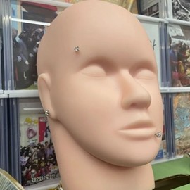 Silicone Face Mannequin for Eyelash Makeup Practice - WFIQF5Z / 속눈썹 메이크업 연습용 실리콘 얼굴 마네킹-WFIQF5Z