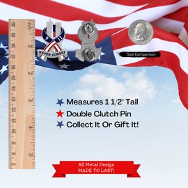 9-11 Pin Never Forget Commemorative Lapel Pin - September 11th Twin Towers Patriotic Ribbon Insignia (Silver)