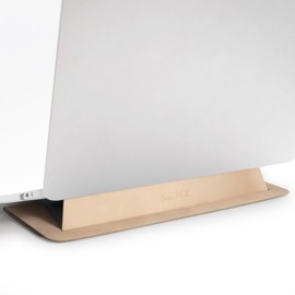 SenseAGE Flat Stand, Tragbarer Faltbarer Laptop-Ständer, Leichter Laptop-Ständer, Rutschfester Ergonomischer Notebook-Ständer für Büro, Kompatibel mit MacBook Air, Pro bis 15,4 Zoll (Kaffeecreme)