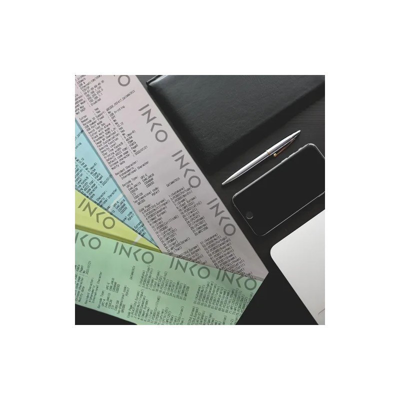 50 Rollos Papel Térmico 80x70 Color Azul Impresora 80mm Color