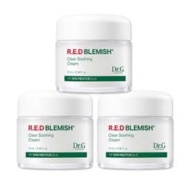 Dr.G Red Blemish Clear Soothing Hypoallergenic Calming Moisture Cream 70ml x 3 / 닥터지 레드 블레미쉬 클리어 수딩 저자극 진정 수분 크림 70ml x 3개