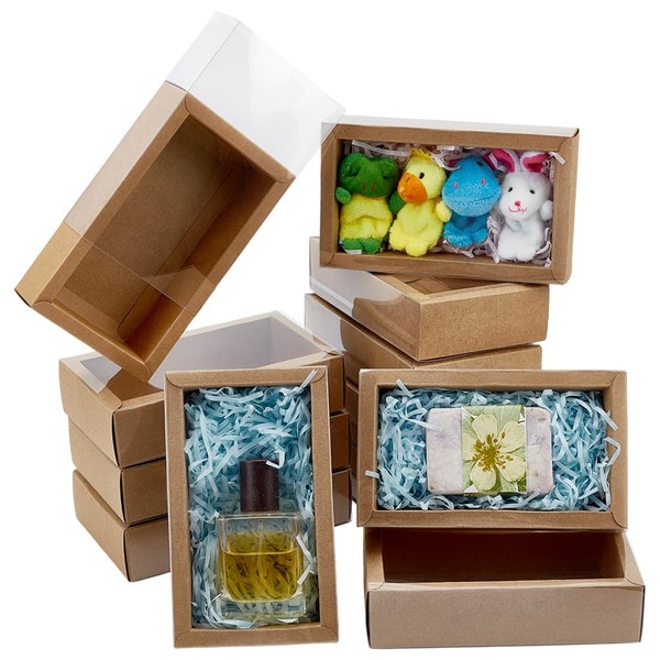PH PandaHall Drawer Kraft Boxes 6.7x3.9x1.6 Inch White Gift Boxes