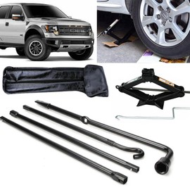 for (2004-2014) Ford F150 Spare Tire Lug Wrench Tool Kit Replacement & Scissor Jack, Spare Tire Removal Tool and Scissor Jack Handle 2 Ton Set