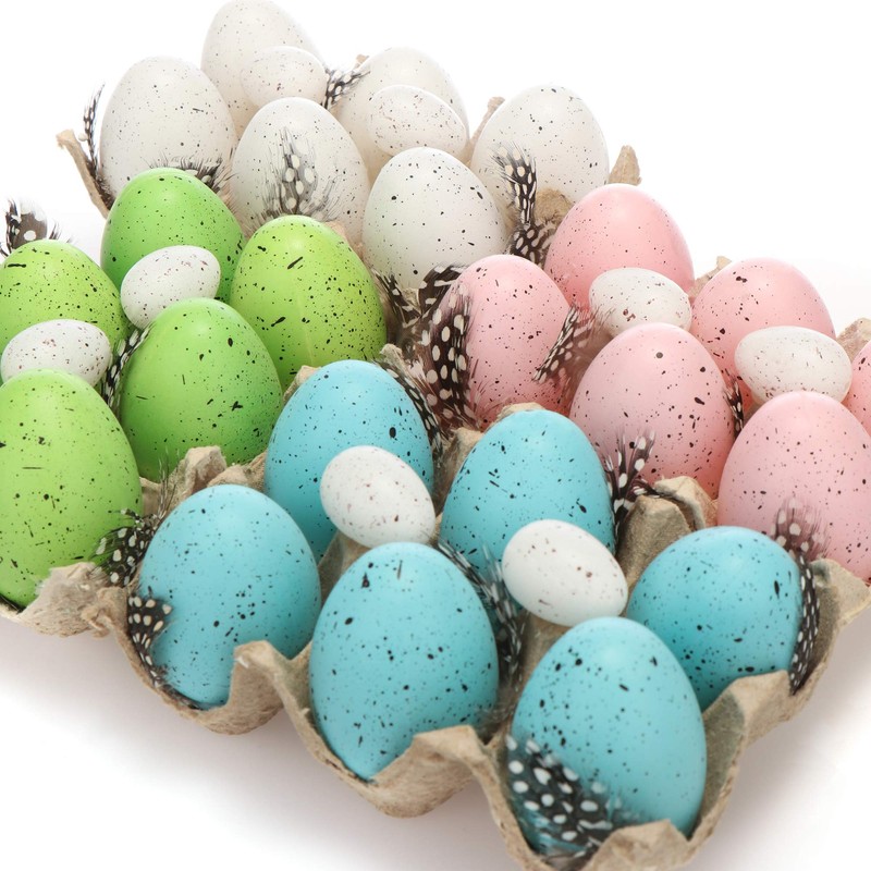 com-four® 18 x Easter Eggs for Hanging, Hanging Decoration for