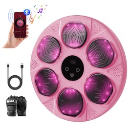 renZEC 2025 Music Boxing Machine for Adults and Kids, Smart Bluetooth Punching Bag with Boxing Gloves, Boxing Wall Mount Machine, Target Training Equipment for Home, Office, Gym(Upgrade)