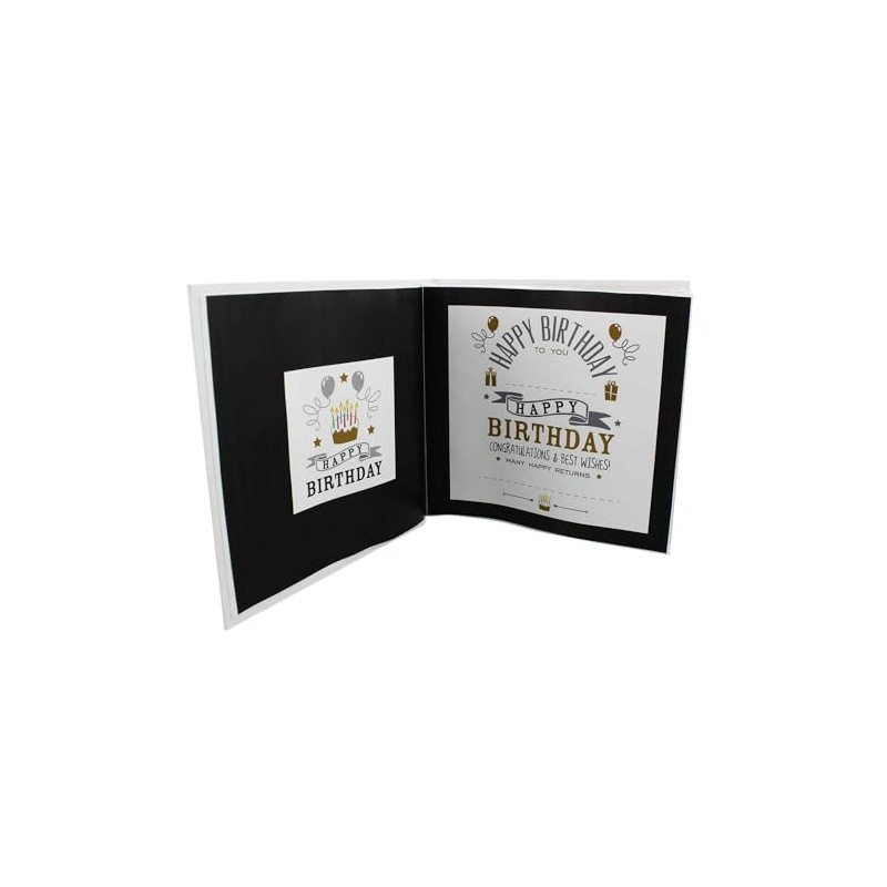 Signography 70th Birthday 4"x6" Photo Album Black and Gold Design