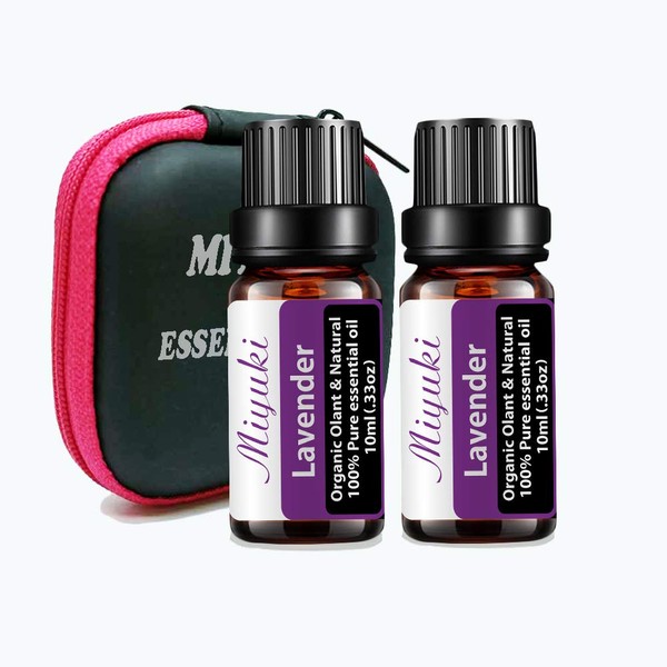 Lavender Essential Oil Sets for Clear The Air for Diffuser for Home Air freshener 2 Pack x10ml