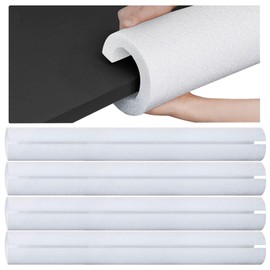 Hanaive 4 Pcs 40 Inch x 4. 1 Inch Jumbo Pool Noodles Bulk Large Swimming Swim Noodles for Floating Craft Projects Pre Slit Clamp Foam Protection Foam Tube Padding Bumper(White)