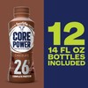 Core Power Protein Shake, Chocolate, 26g Bottle, 14oz, 12 Pack