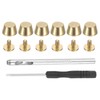 PATIKIL 7x7.5x10mm Spikes for Clothes, 6 Set Metal Button Spikes