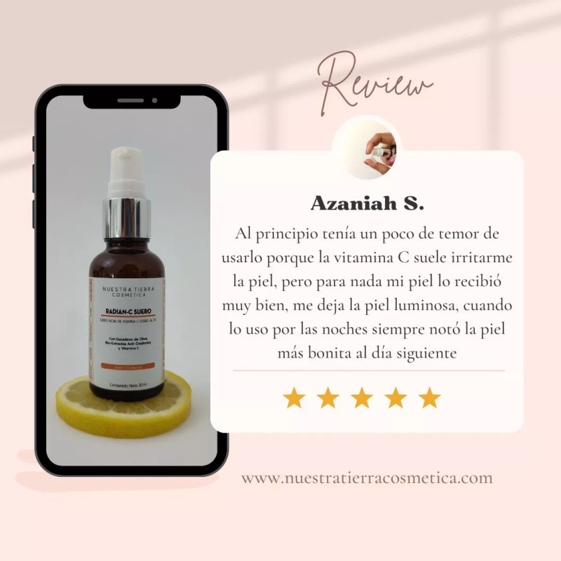 Nuestra Tierra Cosmética Ancestral Suero Orgánico De Vitamina C Estable