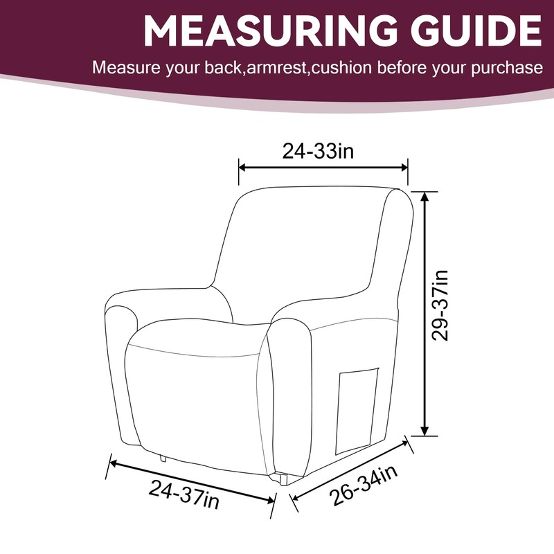 Cupuamon Recliner Chair Covers,Lazy Boy Recliner Covers Stretch Reclining Covers