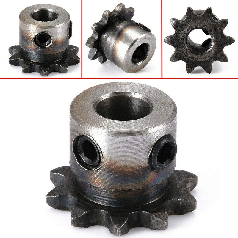 Acxico 2Pcs 8mm Bore 10 Teeth 10T Metal Pilot Motor