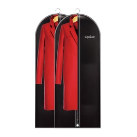 Maishijie 2 Pack 150 * 60cm Breathable Oxford Fabric Garment Suit Clothes Covers Bags, 60 inch Suit Bag for Storage Cloth Cover, Washable, Full Zipper Long Dress, Traveling Easy to Carry