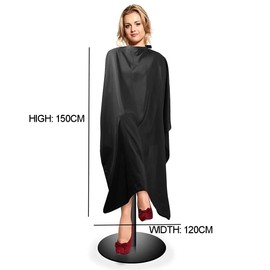 SIOPPKIK Haircut Hairdressing Capes, Barber Cape Hairdressing Salon Capes Cape Hair Cutting Cape Black Waterproof for Salon