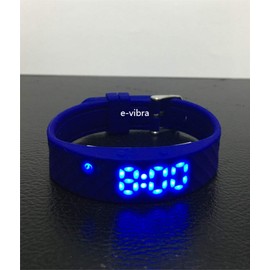e-vibra - Reloj de entrenamiento para orinal – Reloj vibratorio silencioso recargable – Reloj recordatorio médico – con temporizador y 15 alarmas diarias (azul real)