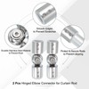 PATIKIL Window Corner Curtain Rod Connector, 2 Pcs Adjustable Curtain