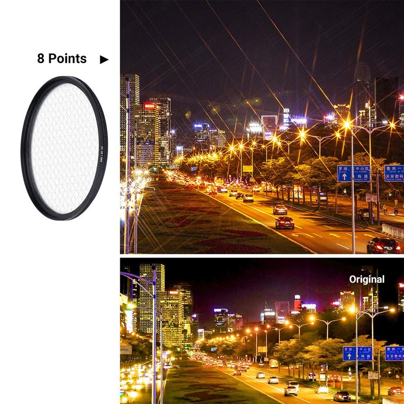 JJC 58mm Variable Star Filter Set (4 Points, 6 Points