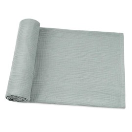 Aolso Baby Swaddling Cloth Pure Cotton Blanket, Baby Swaddle Blanket, Warm and Cosy Cotton, Baby Blankets for Cots, Pushchairs, Soft Blanket for Baby Boy and Girl, (90 x 100 cm),Grey
