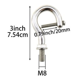 MEETOOT 20MM/0.78Inch LED Industrial Mining Light M10 High Bay LED Light Hook Suitable for Garage Barn Factory and Basement Lighting Fixture