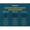 SnapSafe Hanging Shelf Document Basket, 76012 - Coated Wire Basket