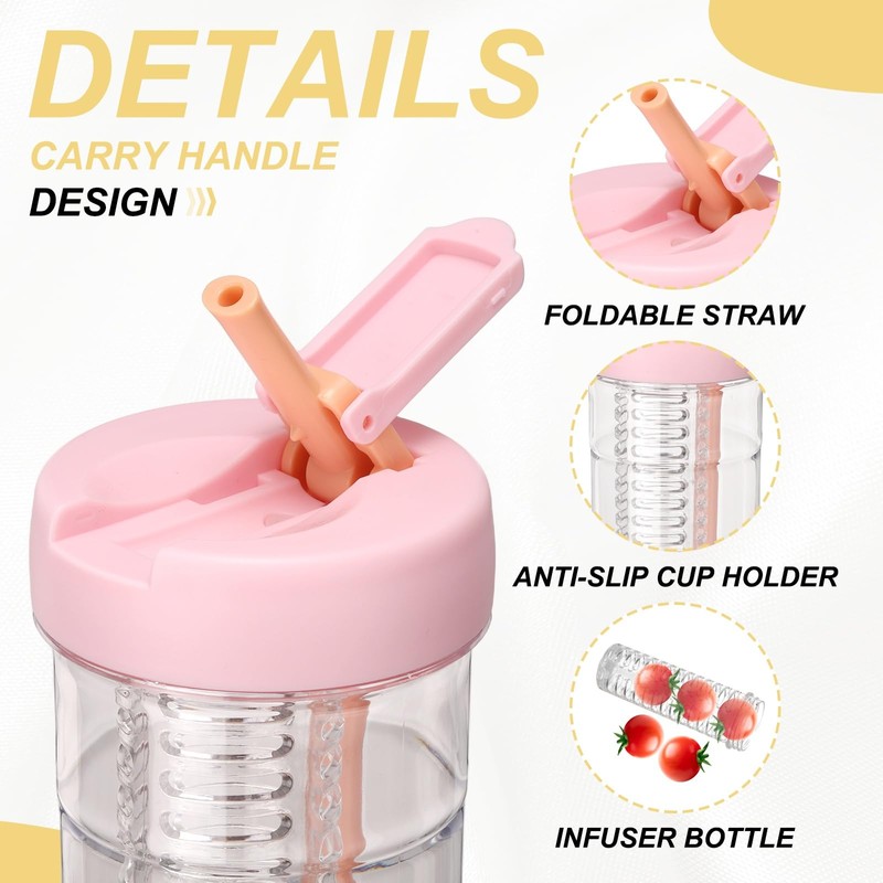 sourcing map Fruit Infuser Water Bottle 850ml / 29 oz