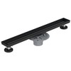 Neodrain 36-Inch Black Linear Shower Drain with Removable Tile Insert