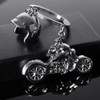 Freedale® Silver Motorbike with helmet Keyring Motorcycle Key Chain -