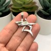 Fashion Jewelry 3D large 2 sided SHARK SEA charm pendant