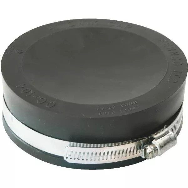 Fernco 6" FLEXIBLE RUBBER PIPE CAP - SLIP PVC CAP
