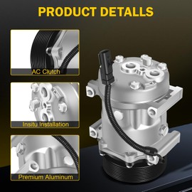 ASAPE 4775C Air Conditioner Compressor for 1994-2005 for Dodge Ram 2500 3500 5.9L,Cooling AC Compressor A/C Compressor with Clutch