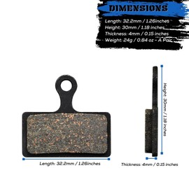 Corki Cycles Brake Pads 4 Pairs for Shimano XT Br-M8000 M785 XTR M9000 M9020 M987 M988 M985 SLX M7000 M675 M666 Deore M615 RS785 R785 CX75 R515 R315 R317 R517 Alfine S700