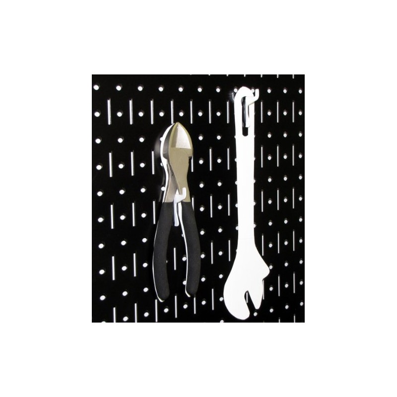 Wall Control Metal Pegboard Utility Tool Storage Kit with Black