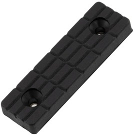 AERZETIX - C65813-50 pieces furniture gliders/feet 56 x 16 x 7 mm made of plastic for screwing on, rectangular - colour black - table cabinet chest of drawers wall cabinet bed wedge accessories floor