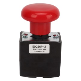 Qiilu Emergency Stop Switch 96V 250A Push Button Switch for Most Forklifts