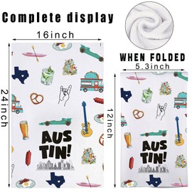 MYSOMY Austin Texas Kitchen Towels Austin Texas Kitchen Gifts Austin Texas Dish Towels Texas Bluebonnet Kitchen Towel (Austin UK)