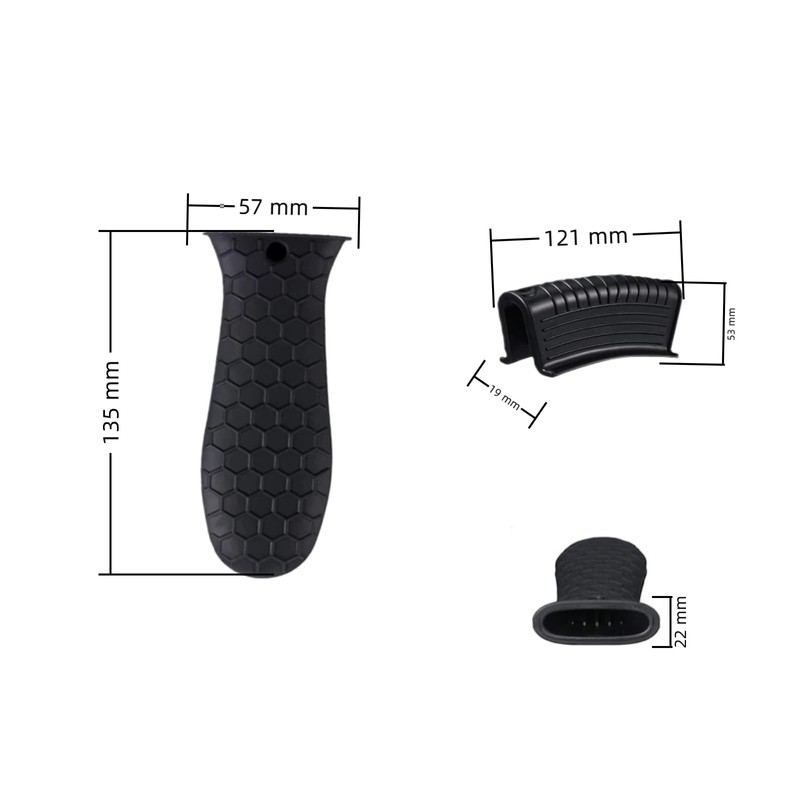 8 Pcs Silicone Pot Handle Covers Set, Heat Resistant Cast